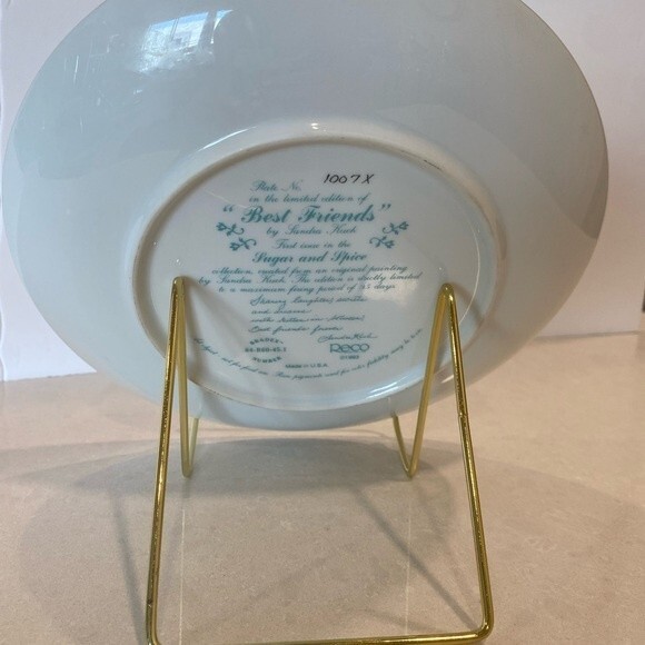 Best Friends! By Sandra Kuch 8” Plate “Sugar & Spice” Limited Edition #1007x - Picture 6 of 9